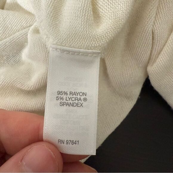 J Jill Wearever Cardigan M Cream Open Front Sleeveless Summer Beach Minimalist - Picture 8 of 11